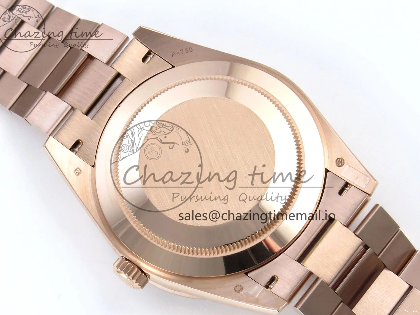 MiroTime 0521 Lightweight DayDate 40 RG QF 1:1 Best Edition Brown Roman Dial Diamonds Bezel on President Bracelet A2836 V5 (Gain Weight) 475